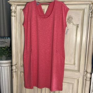 T by Talbots Salmon Pink Athletic/Beach Dress Knee Length Swimsuit Coverup Sz1x